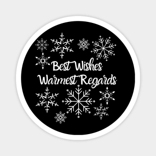 Best Wishes Warmest Regards Winter Magnet